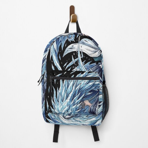 Item preview, White Haired Ice Captain Young Prodigy Zanpakuto Hyōrinmaru Bankai Daiguren Dragon Wings Fan Art Portrait Illustration Poster T-Shirt Sticker Print Gift designed and sold by Senpaiwaves.