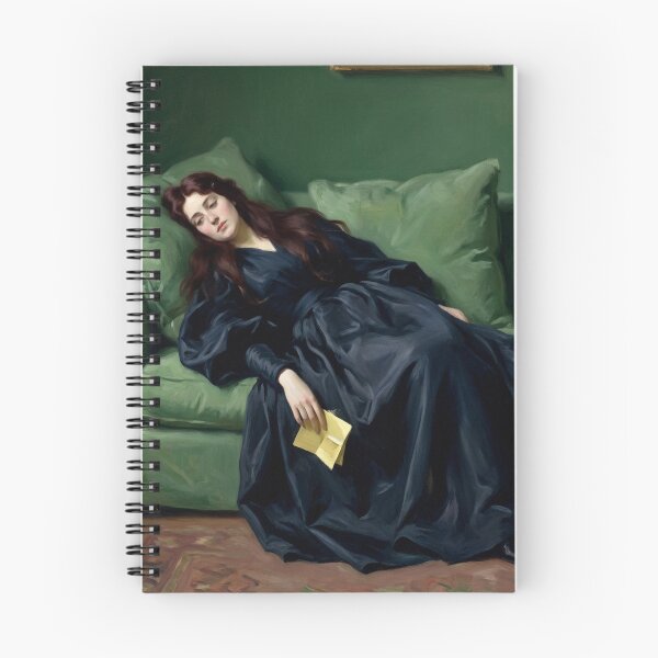Item preview, Elegant Woman on Green Sofa Portrait Print, Victorian Lady Reclining Wall Art Canvas, Luxe Emerald Bedroom Decor Poster India designed and sold by AbstractAuraArt.