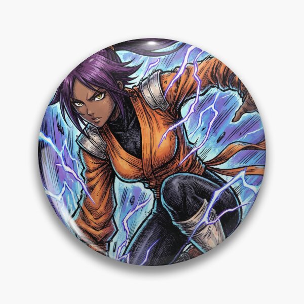 Item preview, Purple Haired Lightning Flash Goddess Cat Form Shihouin Clan Stealth Master Onmitsukidō Commander Fan Art Portrait Illustration Poster T-Shirt Sticker Print Gift designed and sold by Senpaiwaves.