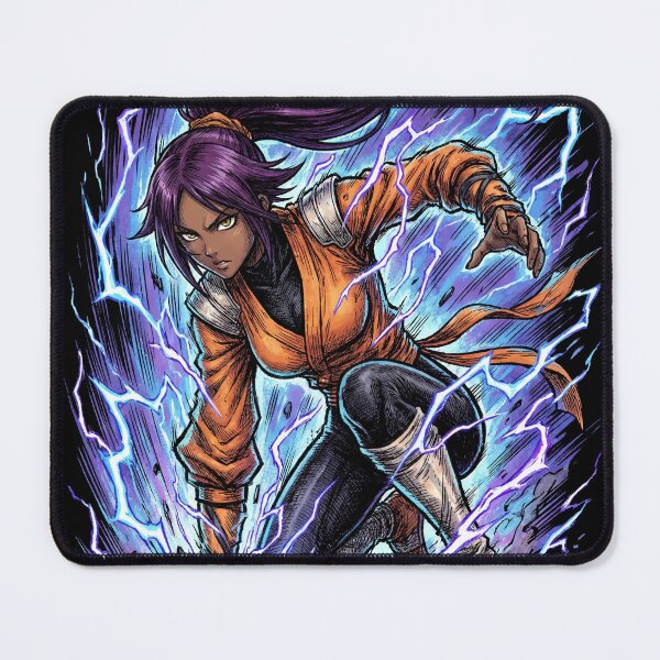 Item preview, Purple Haired Lightning Flash Goddess Cat Form Shihouin Clan Stealth Master Onmitsukidō Commander Fan Art Portrait Illustration Poster T-Shirt Sticker Print Gift designed and sold by Senpaiwaves.