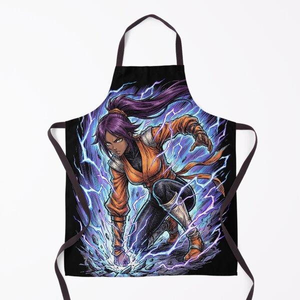 Item preview, Purple Haired Lightning Flash Goddess Cat Form Shihouin Clan Stealth Master Onmitsukidō Commander Fan Art Portrait Illustration Poster T-Shirt Sticker Print Gift designed and sold by Senpaiwaves.