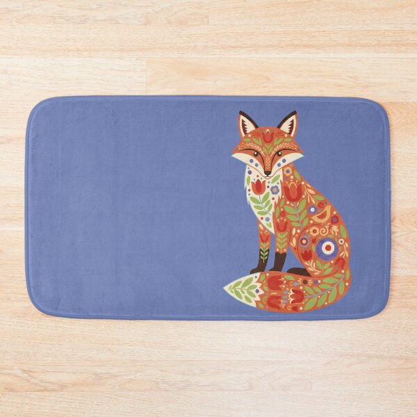Item preview, Stylised Folk Art Fox – Scandinavian Folk Art by heidiannemorris © designed and sold by FOLK ART FUSION by heidiannemorris.