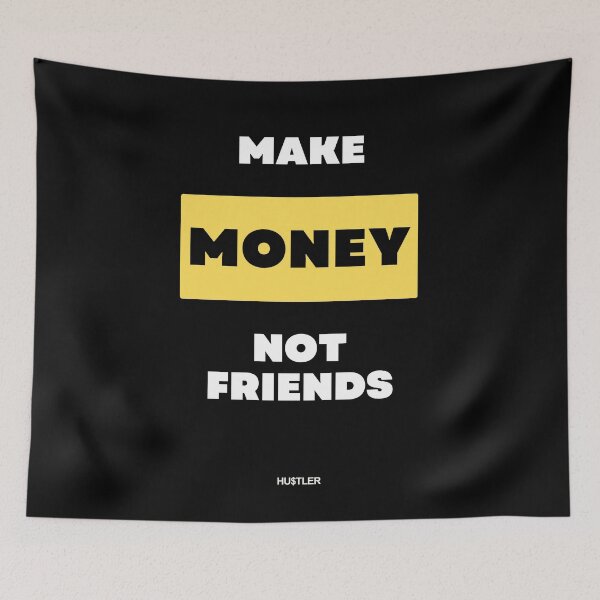 Item preview, Make Money Not Friends #Hustler - Transparent designed and sold by BoldPowStudio.