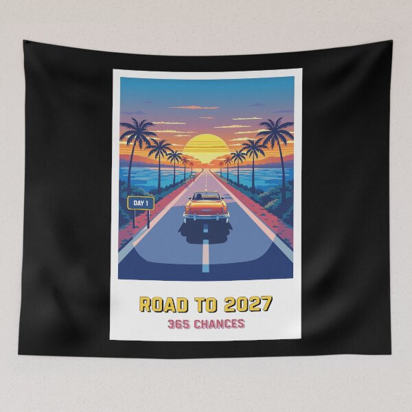 Item preview, Road to 2027 - Retro Sunset Road Trip California vintage photo designed and sold by ProjetF.