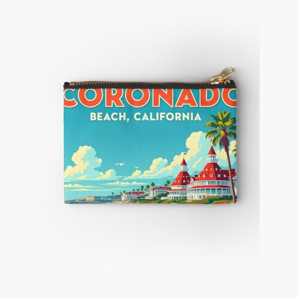 Item preview, Coronado Beach, California, USA: Vintage-Style Painterly Travel Poster designed and sold by LSVart.