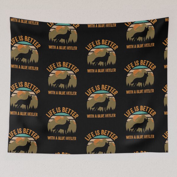 Item preview, Life Is Better With A Blue Heeler Retro Sun designed and sold by Guarddogdrive.
