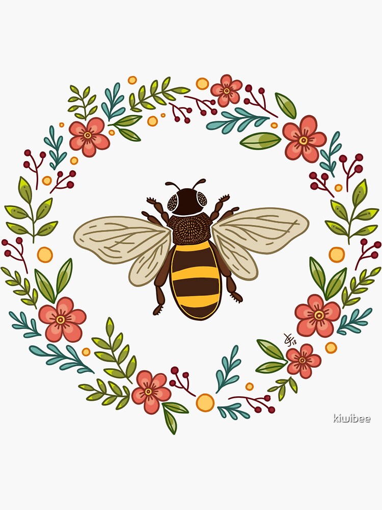 "Hey Honey!" Sticker by kiwibee Redbubble