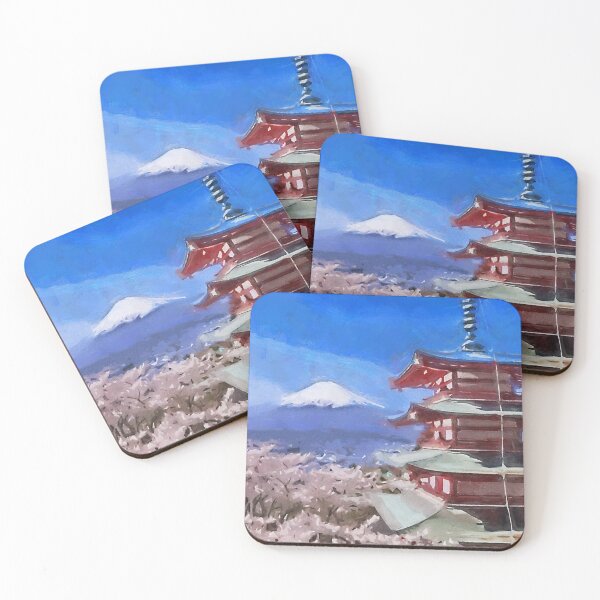 Item preview, Mount Fuji and Pagoda – Sakura Season in Japan designed and sold by Keyblo-one.
