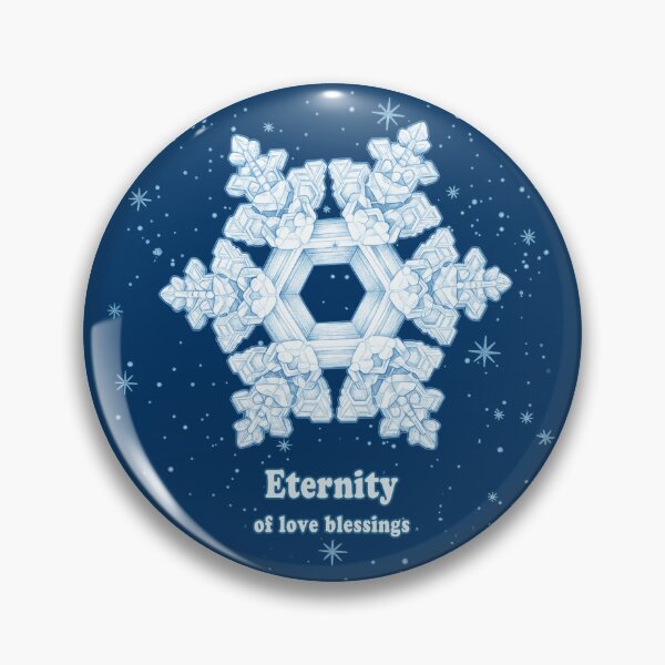 Item preview, Eternity Snowflake – The Season of Love Blessings Winter Blue Crystal Design designed and sold by Loving Nature Gifts.