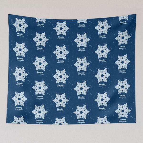 Item preview, Eternity Snowflake – The Season of Love Blessings Winter Blue Crystal Design designed and sold by Loving Nature Gifts.