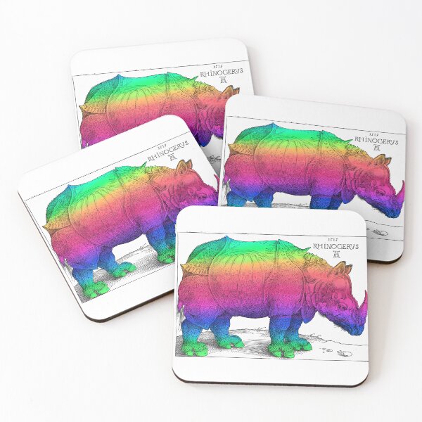 Item preview, Rainbow Rhino!  designed and sold by JournalOfTales.