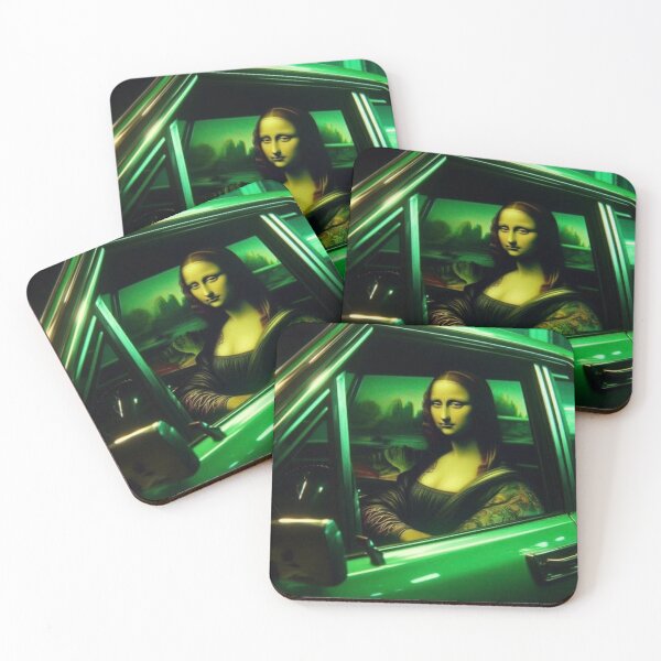 Item preview, “Glitchin’ Gioconda in the Neon Louvre” designed and sold by Print Fiction.