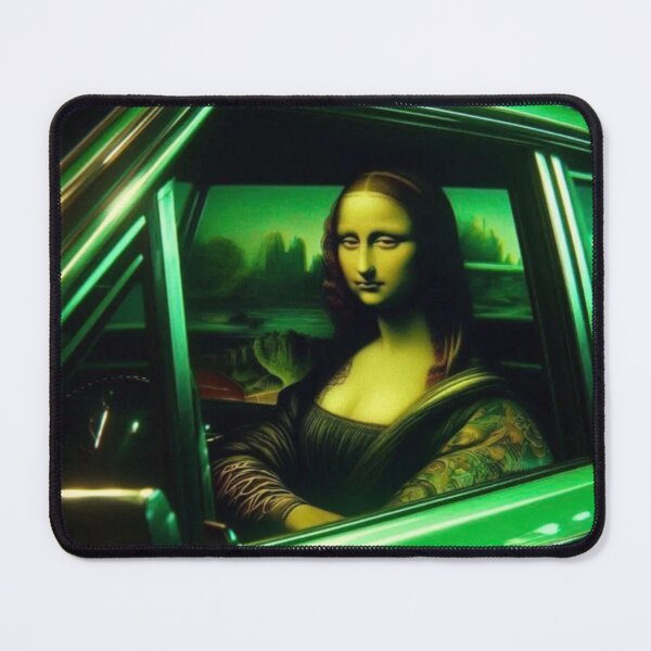 Item preview, “Glitchin’ Gioconda in the Neon Louvre” designed and sold by Print Fiction.