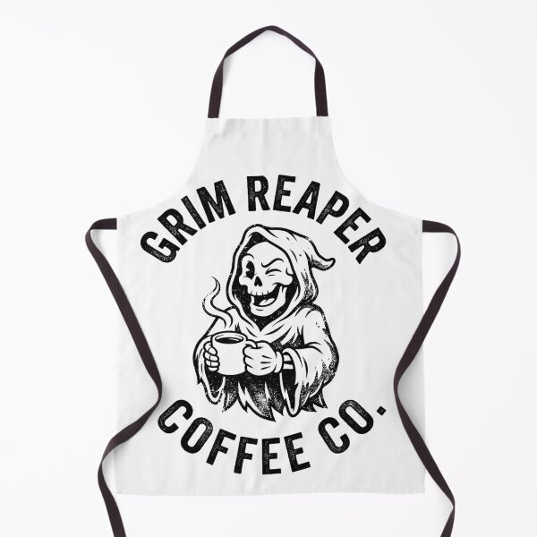 Item preview, Grim Reaper Coffee Co. Vintage Cartoon Mascot - Wake Up From The Dead designed and sold by PixelPulseDesign.