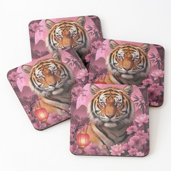 Item preview, Asian Pink Tiger designed and sold by MysticalPrintz.