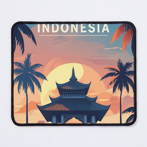 Item preview, Indonesia Retro Vintage Travel Design designed and sold by TravelersGems.