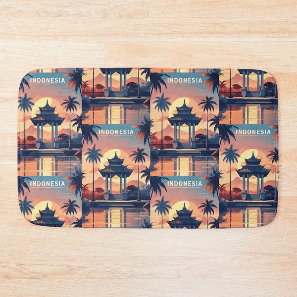 Item preview, Indonesia Retro Vintage Travel Design designed and sold by TravelersGems.