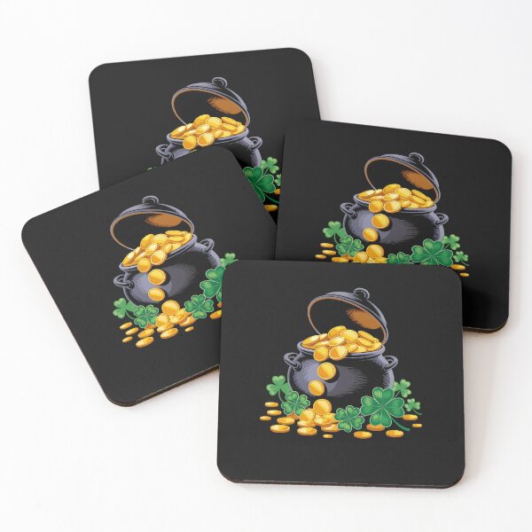 Item preview, Pot of Gold Coins Shamrock St Patricks Day Lucky Women Men designed and sold by clothesy7.
