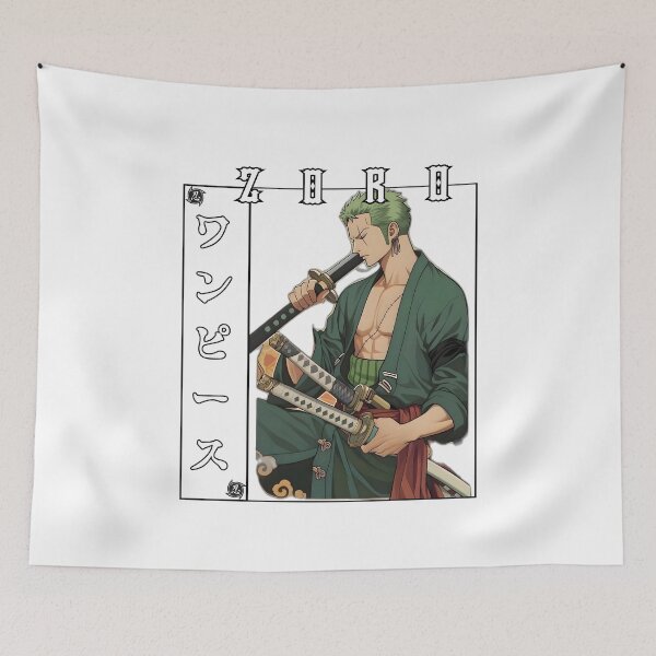 Item preview, Three Sword Samurai Warrior – Anime Style Swordsman Art designed and sold by lamiarte.