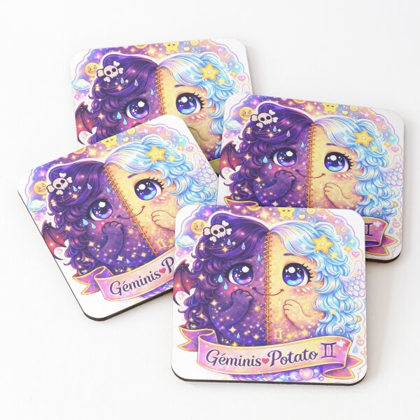 Item preview, Cute Gemini Potato – Kawaii Zodiac Twin Sticker designed and sold by GorilaStudio.