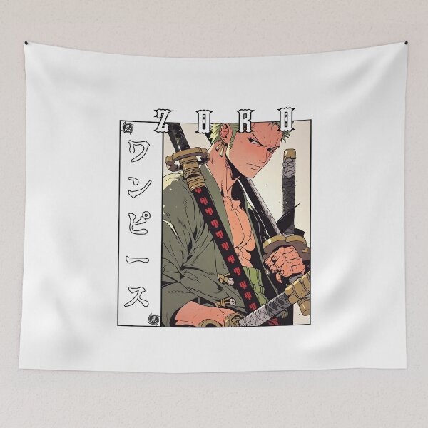 Item preview, Three Sword Samurai Warrior – Anime Style Swordsman Art designed and sold by lamiarte.