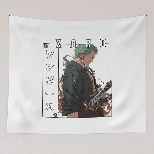 Item preview, Three Sword Samurai Warrior – Anime Style Swordsman Art designed and sold by lamiarte.