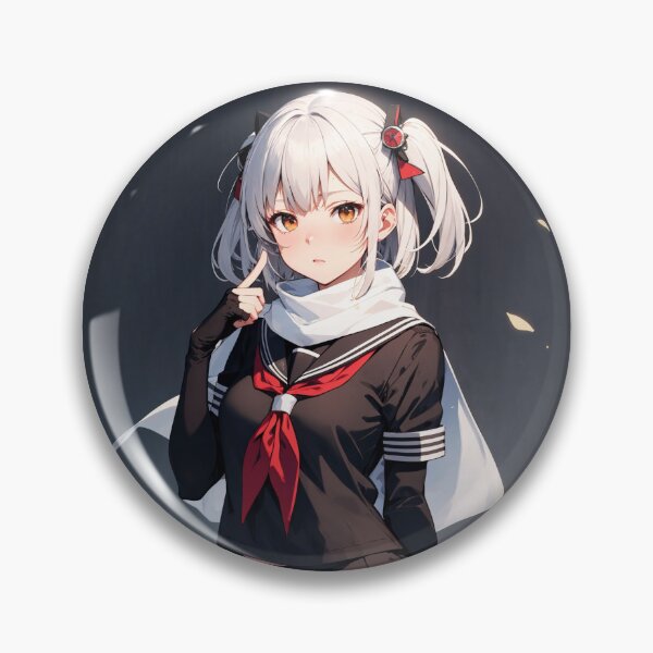 Item preview, Sendai Kantai Collection Anime Girl – Silver Hair Ninja Schoolgirl Aesthetic Art designed and sold by iloveanimechibi.
