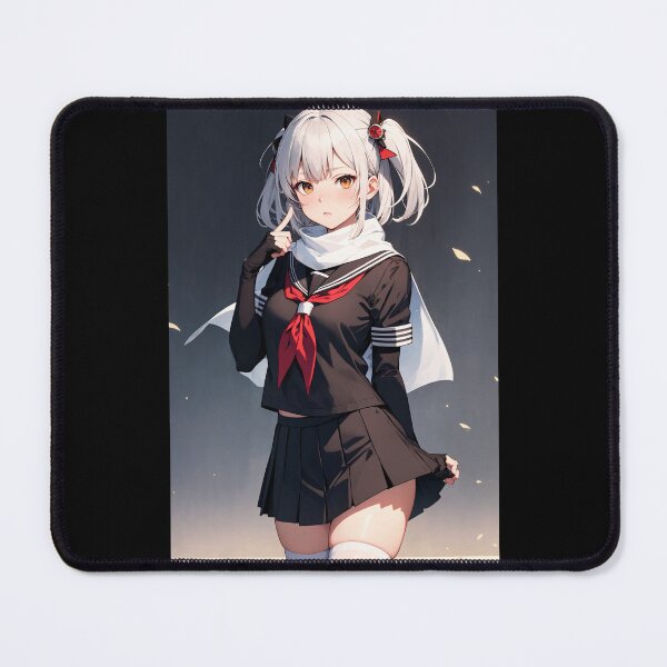 Item preview, Sendai Kantai Collection Anime Girl – Silver Hair Ninja Schoolgirl Aesthetic Art designed and sold by iloveanimechibi.