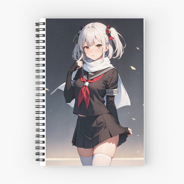 Item preview, Sendai Kantai Collection Anime Girl – Silver Hair Ninja Schoolgirl Aesthetic Art designed and sold by iloveanimechibi.