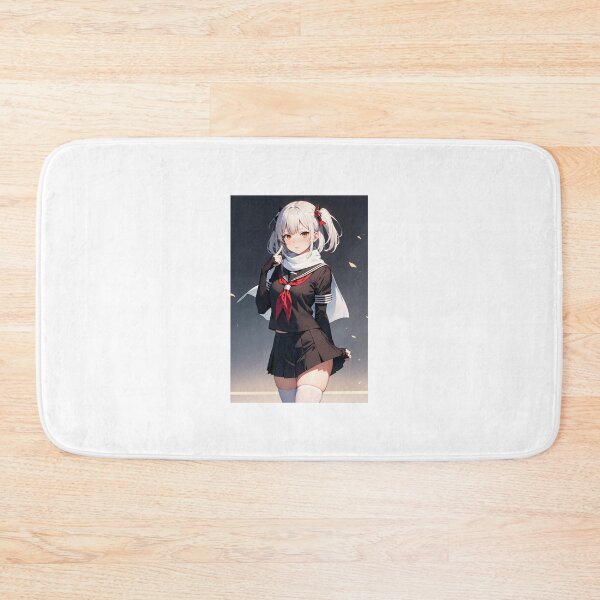 Item preview, Sendai Kantai Collection Anime Girl – Silver Hair Ninja Schoolgirl Aesthetic Art designed and sold by iloveanimechibi.