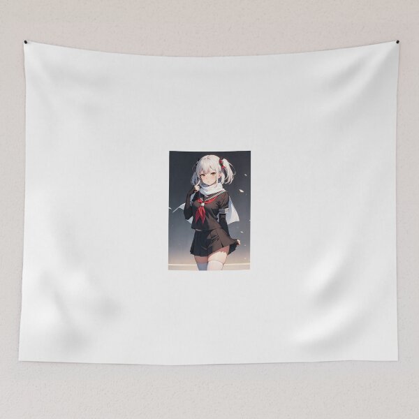 Item preview, Sendai Kantai Collection Anime Girl – Silver Hair Ninja Schoolgirl Aesthetic Art designed and sold by iloveanimechibi.