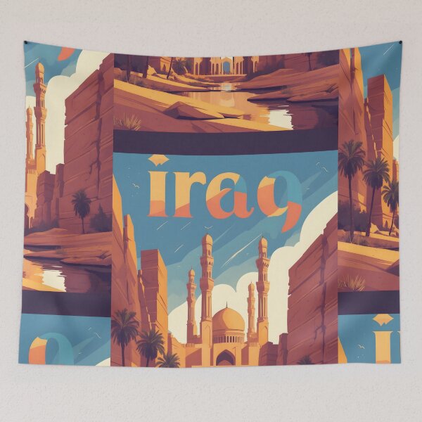 Item preview, Iraq Retro Vintage Travel Design designed and sold by TravelersGems.