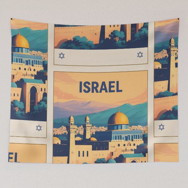 Item preview, Israel Retro Vintage Travel Design designed and sold by TravelersGems.
