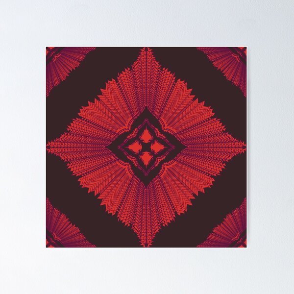 Item preview, Endless Power Red Black Mandala designed and sold by OIL Pattern Design .