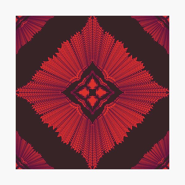 Item preview, Endless Power Red Black Mandala designed and sold by OIL Pattern Design .
