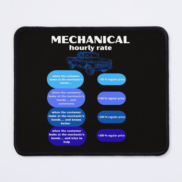 Item preview, Mechanic hourly rate Funny Gifts for Cars Lovers designed and sold by GavloDesign.