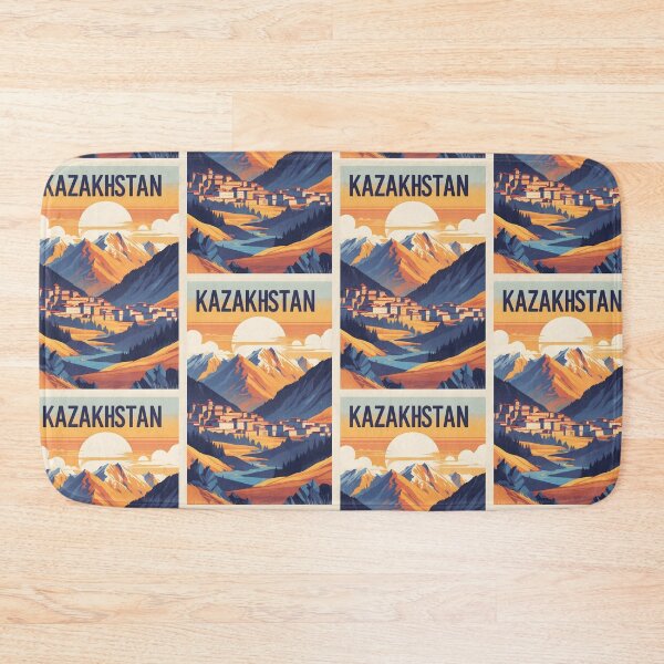 Item preview, Kazakhstan Retro Vintage Travel Design designed and sold by TravelersGems.