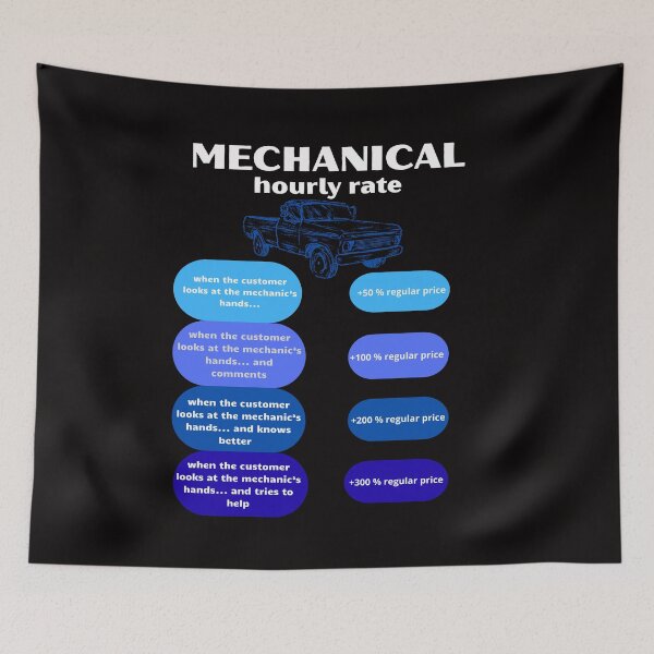 Item preview, Mechanic hourly rate Funny Gifts for Cars Lovers designed and sold by GavloDesign.