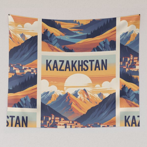Item preview, Kazakhstan Retro Vintage Travel Design designed and sold by TravelersGems.