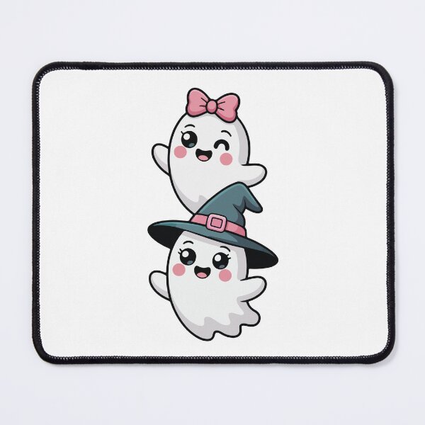 Item preview, Cute Kawaii Ghosts with Witch Hat and Bow designed and sold by Horrify.