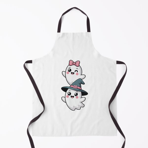 Item preview, Cute Kawaii Ghosts with Witch Hat and Bow designed and sold by Horrify.