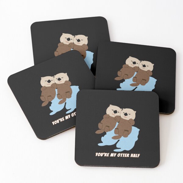 Item preview, Cute Kawaii Otters You're My Otter Half Pun designed and sold by AnimalMemeHub.