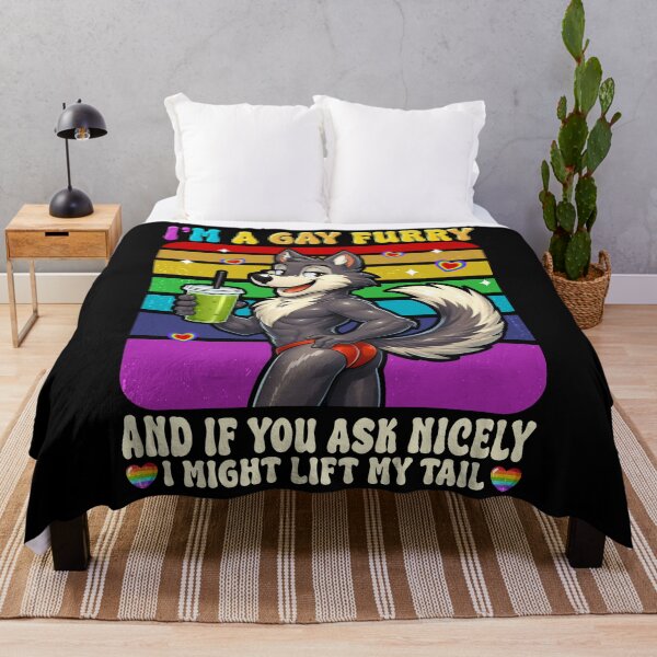 Item preview, I'm A Gay Furry Rainbow Fox Wolf Fursona Fandom Pride Month designed and sold by BlightedArt.