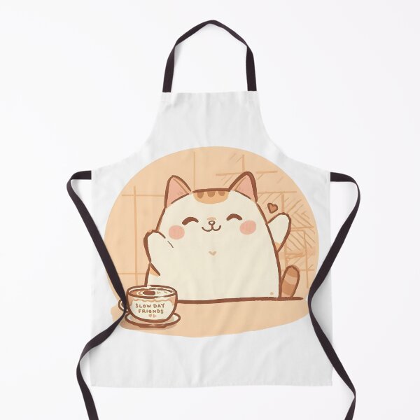 Item preview, Shy Cat Peeking Behind Coffee Grinder in Cozy Café | Cute Pastel Cat Illustration designed and sold by SlowDayFriends.