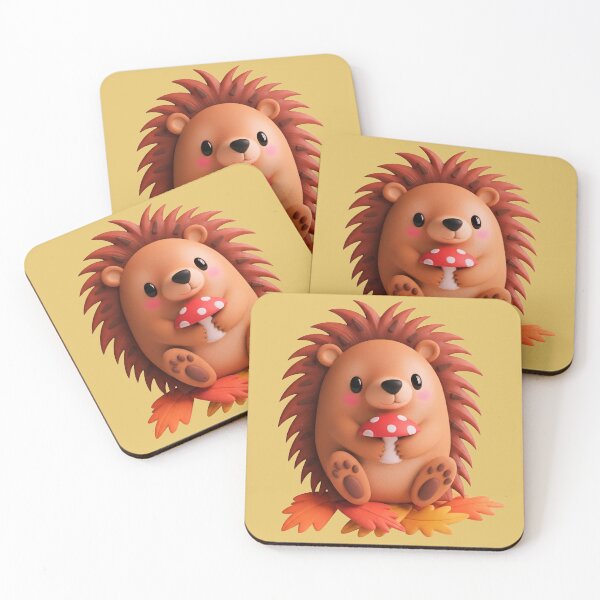 Item preview, Little Hedgehog and the Mushroom designed and sold by Kokoristudio.