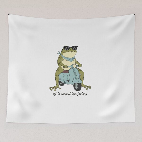 Item preview, Tomfoolery, toad on scooter, goofy animal, funnyfits70, Humor, Funny, retro, vintages, funny quotes, animal humor, designed and sold by FunnyFits70.