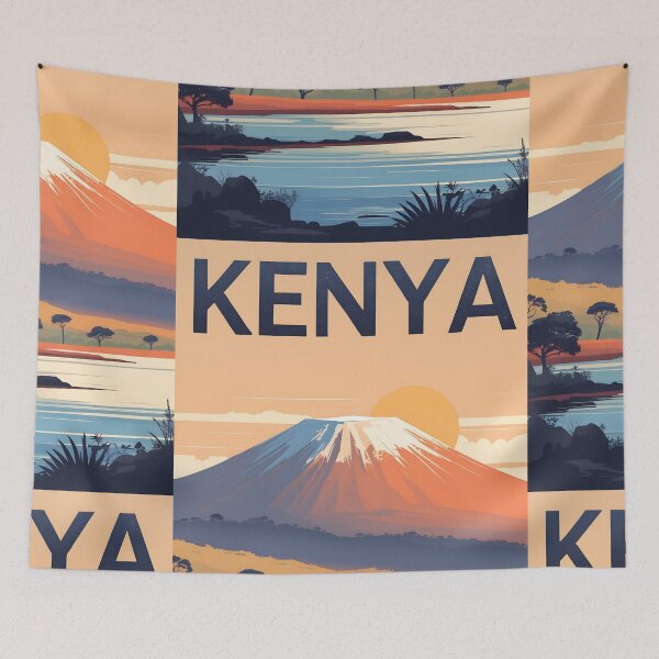 Item preview, Kenya Retro Vintage Travel Design designed and sold by TravelersGems.