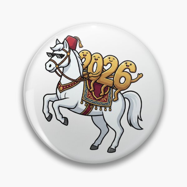 Item preview, Cool Arabian Horse Happy New Year 2026 designed and sold by Majnon8bp.