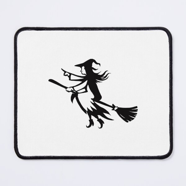 Item preview, Dark Witch Silhouette Riding Broom with Swords designed and sold by Horrify.
