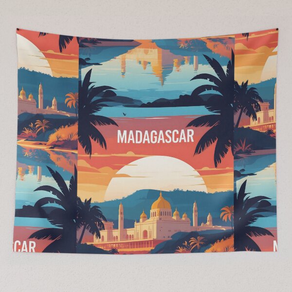 Item preview, Madagascar Retro Vintage Travel Design designed and sold by TravelersGems.